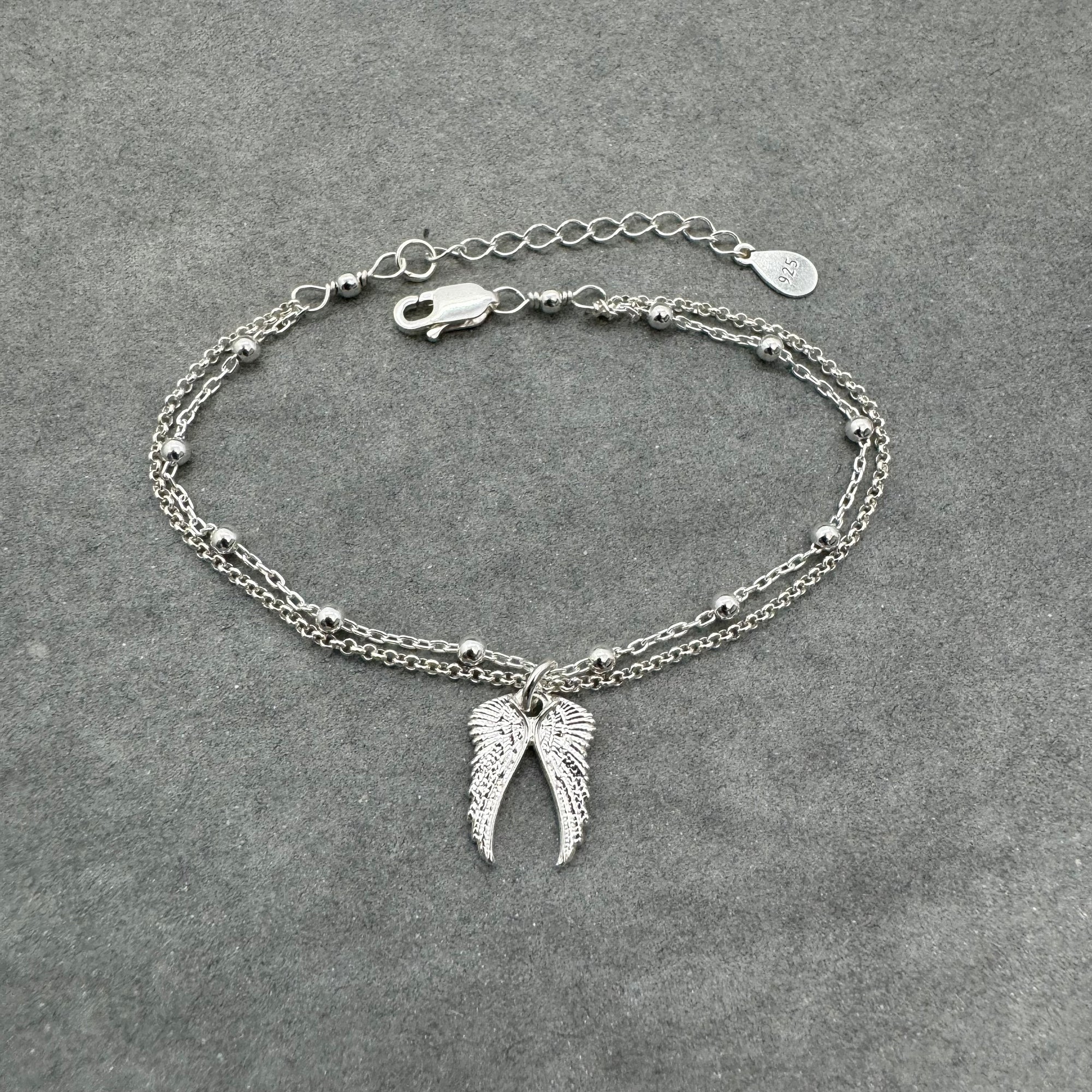 Sterling Silver Angel Wings Bracelet