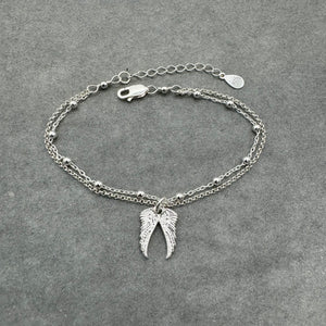 Sterling Silver Angel Wings Bracelet