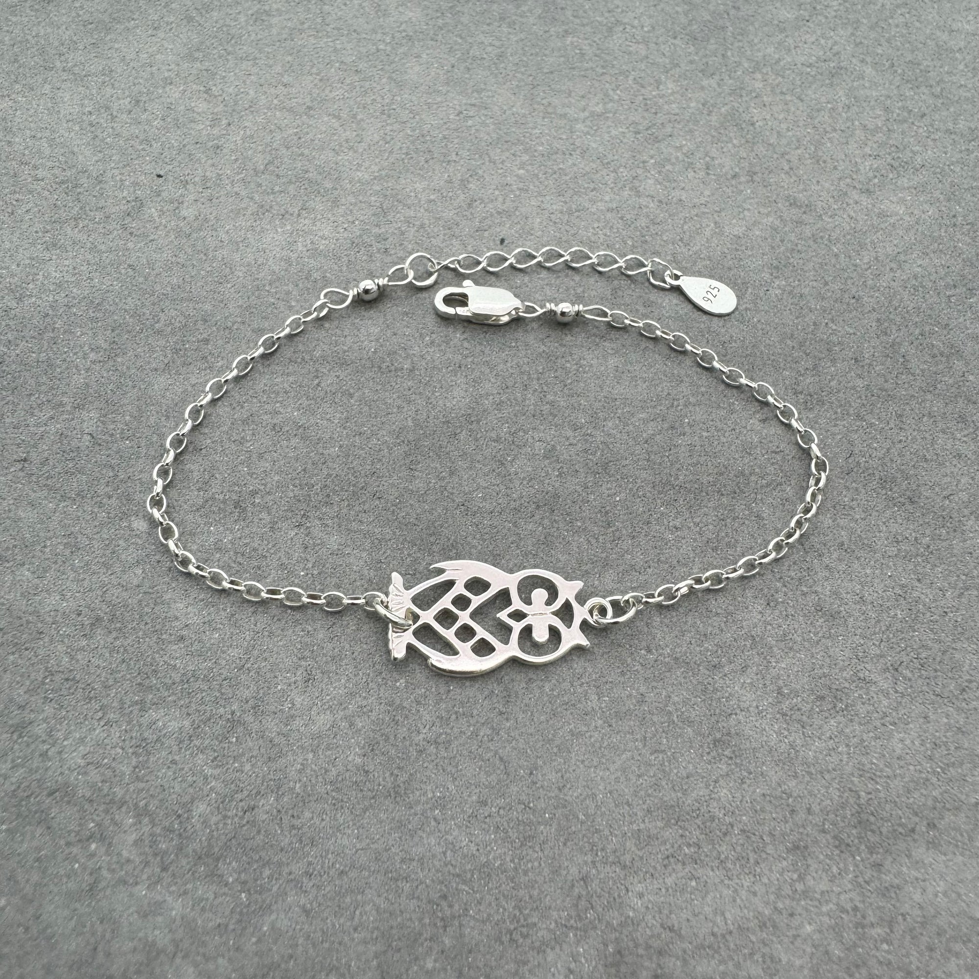 Sterling Silver Owl Bracelet, 925 sterling silver, Owl jewellery - JewelleryByZM 