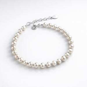 Sterling Silver Freshwater Pearl Bracelet - JewelleryByZM 