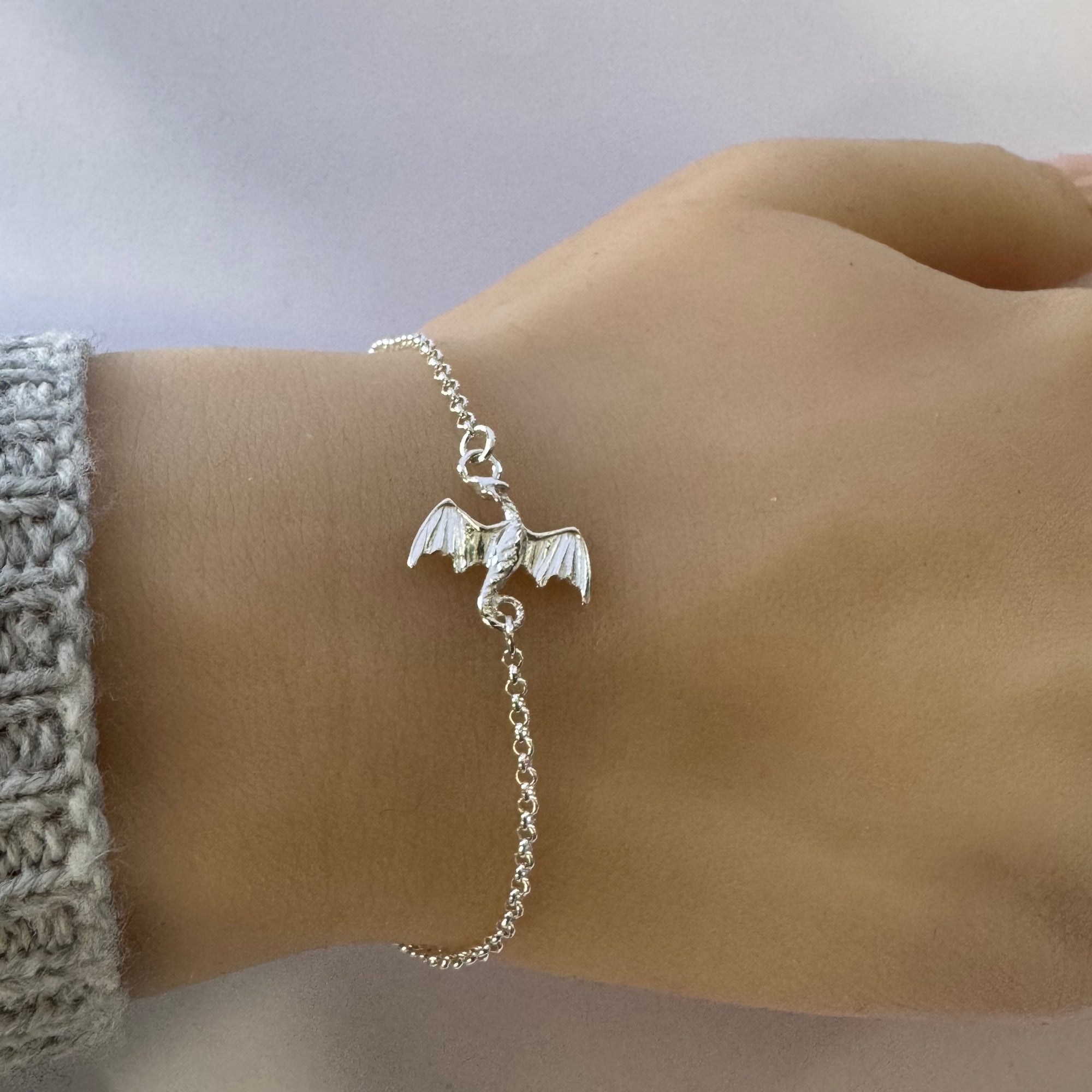 Sterling Silver Dragon Bracelet - JewelleryByZM 