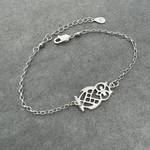 Sterling Silver Owl Bracelet, 925 sterling silver, Owl jewellery - JewelleryByZM 