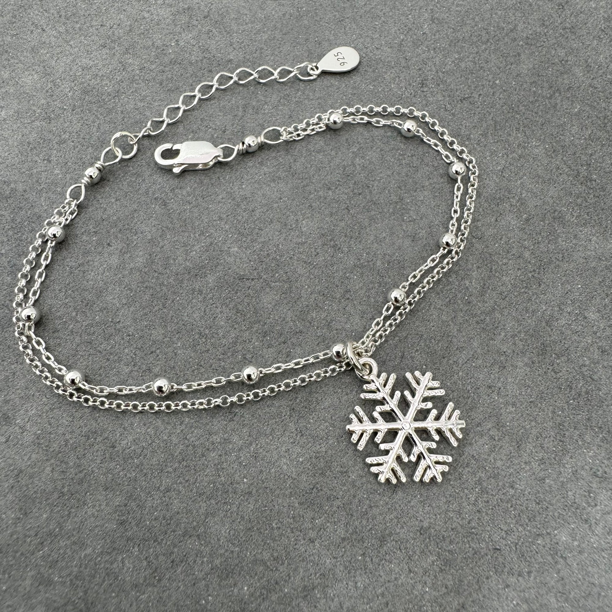 Sterling Silver Snowflake Bracelet