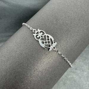Sterling Silver Owl Bracelet, 925 sterling silver, Owl jewellery - JewelleryByZM 