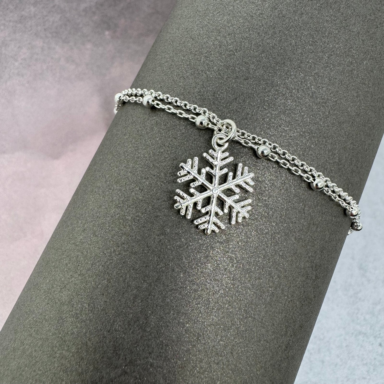 Sterling Silver Snowflake Bracelet - JewelleryByZM 