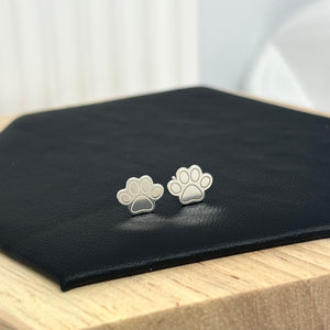 Sterling Silver Paw Earrings