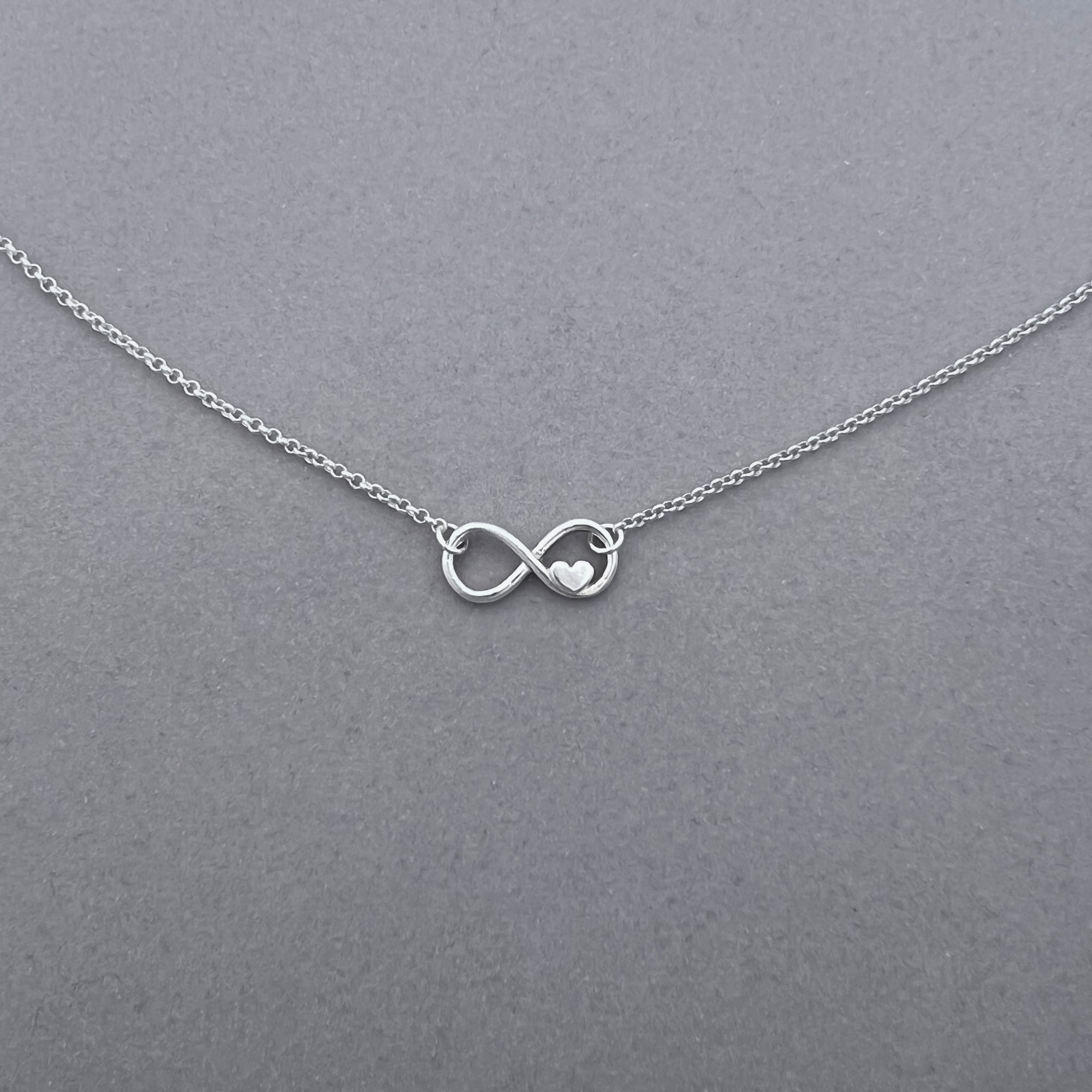 Sterling Silver Infinity Heart Necklace