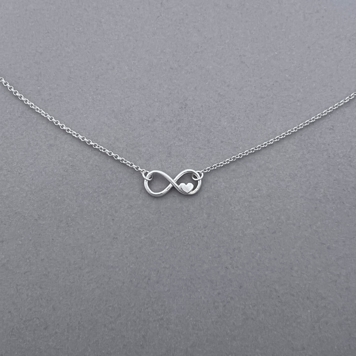 Sterling Silver Infinity Heart Necklace