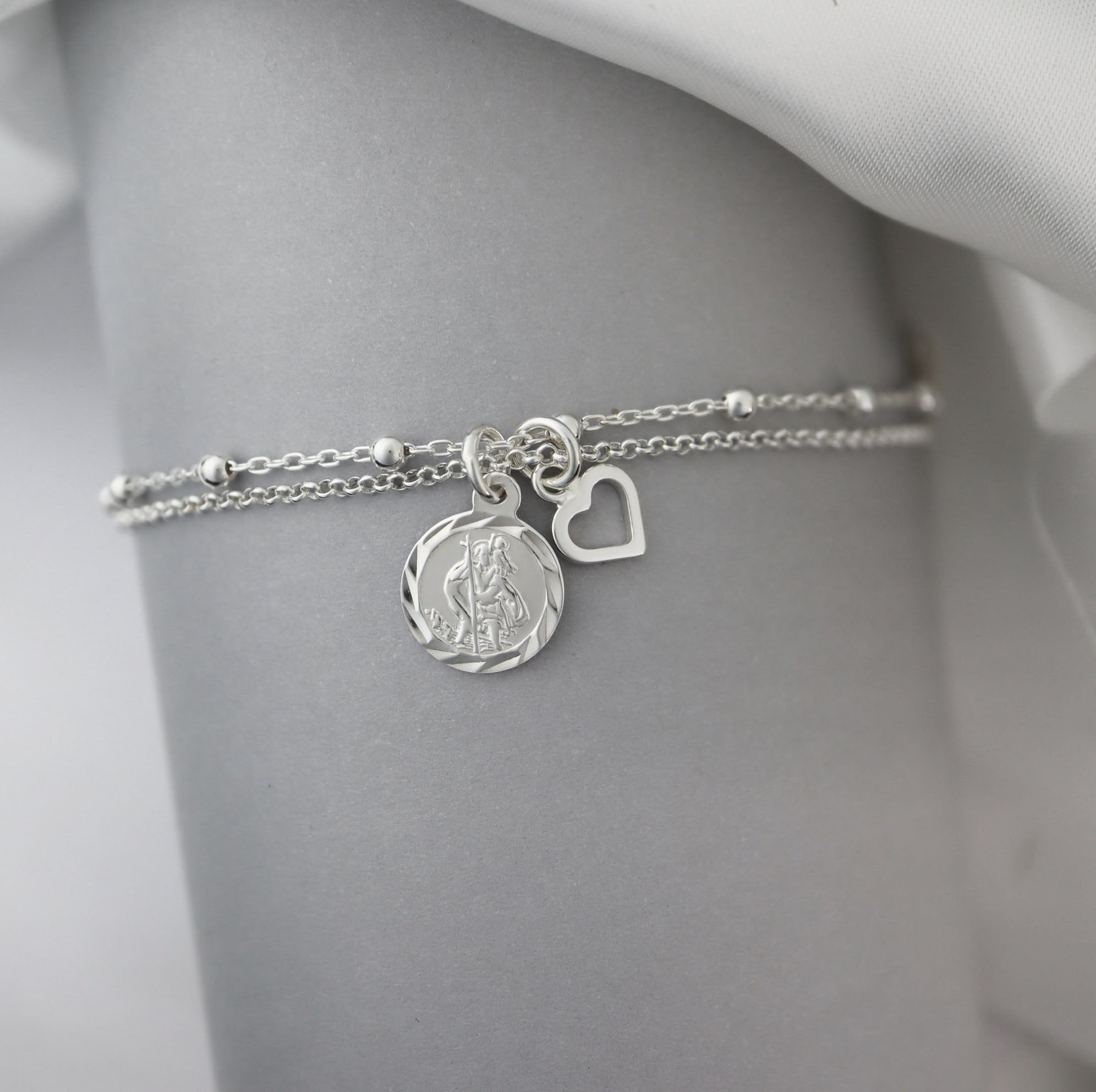 Sterling Silver St. Christopher Bracelet