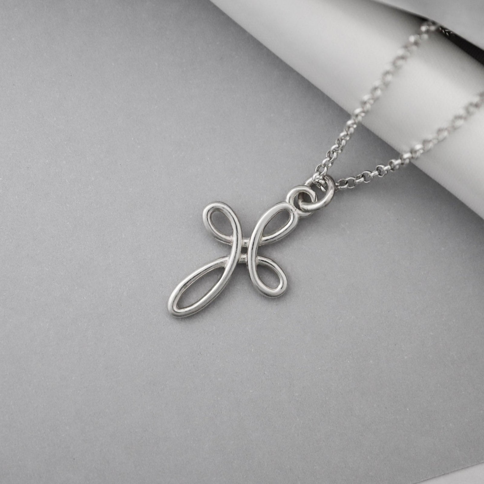 Sterling Silver Infinity Cross Necklace - JewelleryByZM 
