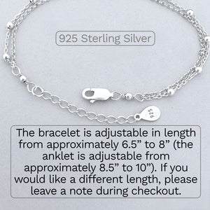 Sterling Silver Double Chain Turtle Bracelet - JewelleryByZM 