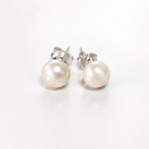 Sterling Silver Freshwater Pearl Stud Earrings
