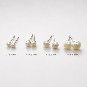 Sterling Silver Freshwater Pearl Stud Earrings