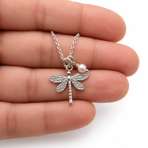 Sterling Silver Dragonfly Necklace – Keep Moving Forward Gift