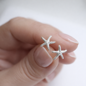 Sterling Silver Starfish Stud Earrings - 925 Sterling Silver - JewelleryByZM 