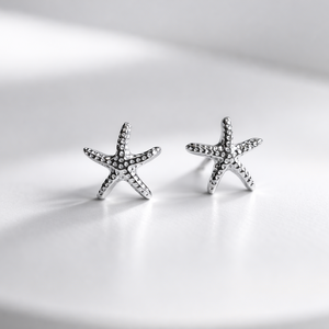 Sterling Silver Starfish Stud Earrings - 925 Sterling Silver - JewelleryByZM 