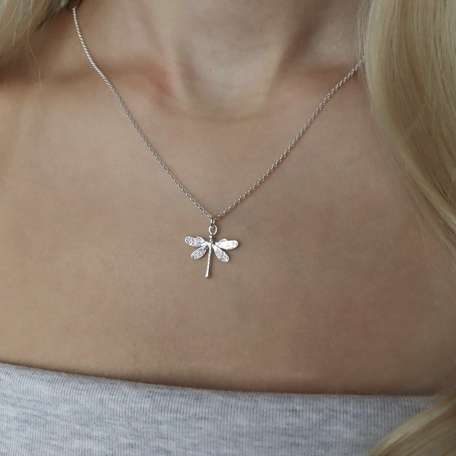 Sterling Silver Dragonfly Necklace