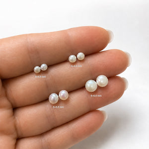 Sterling Silver Freshwater Pearl Stud Earrings