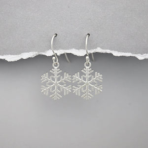 Sterling Silver Snowflake Earrings - JewelleryByZM 