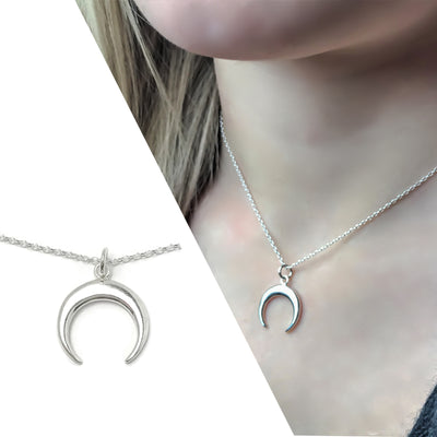 Devon Upside Down Moon Pendant Necklace