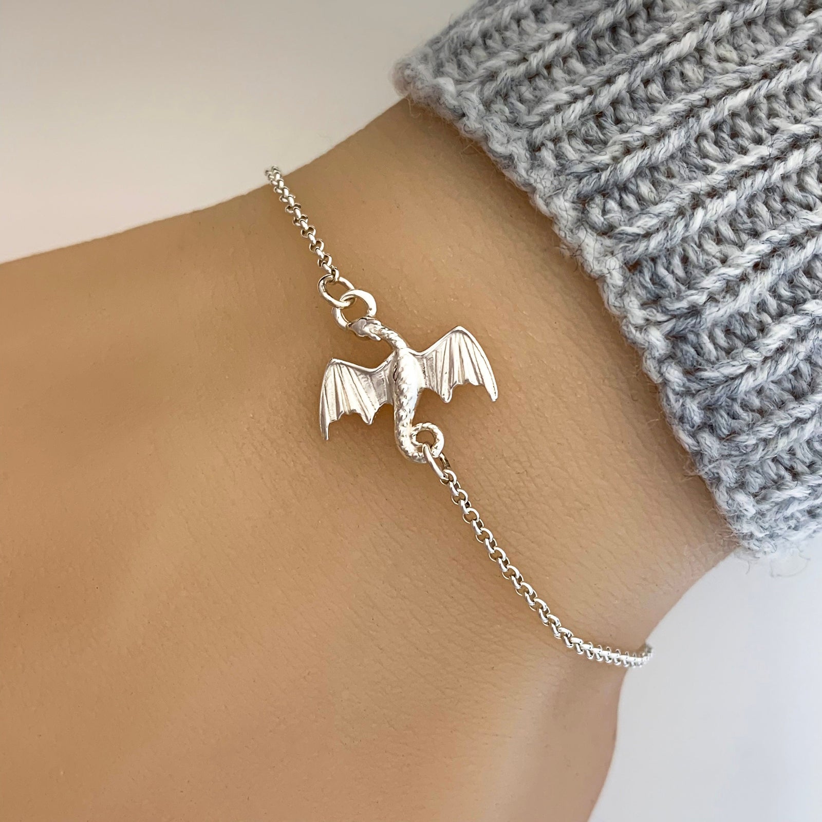 Sterling Silver Dragon Bracelet - JewelleryByZM 