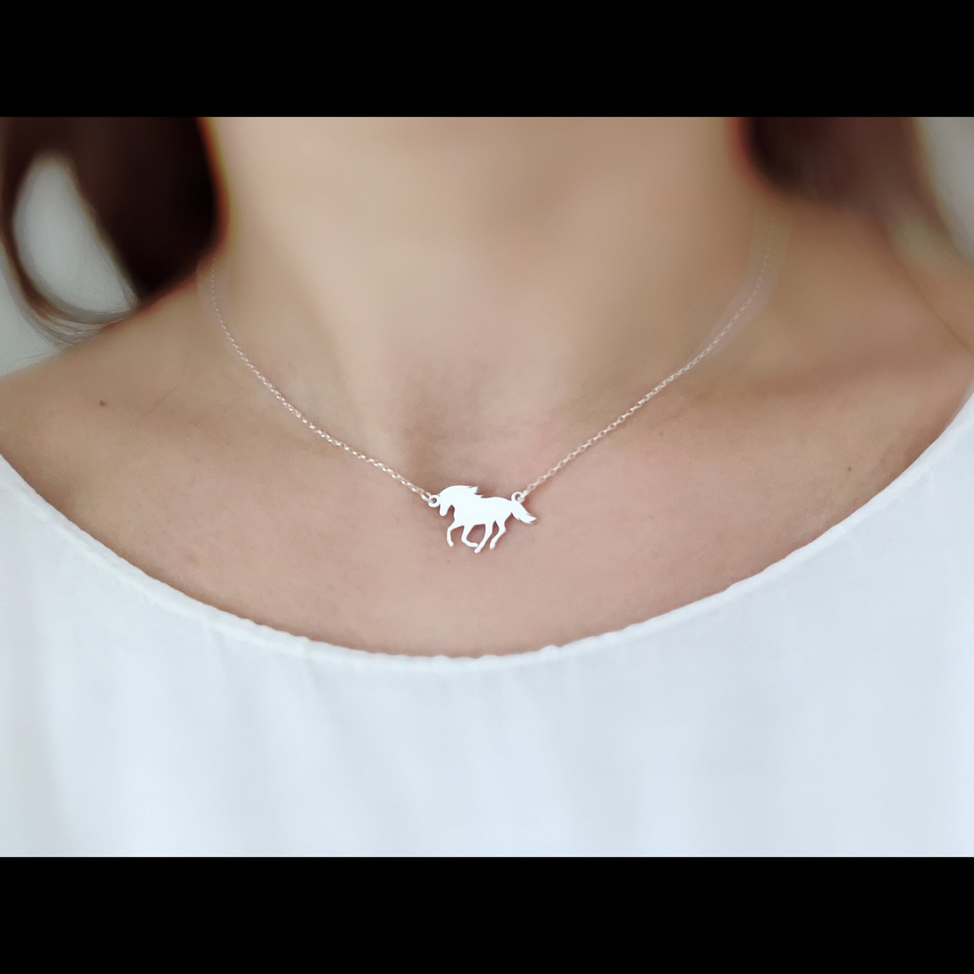 Sterling Silver Horse Necklace