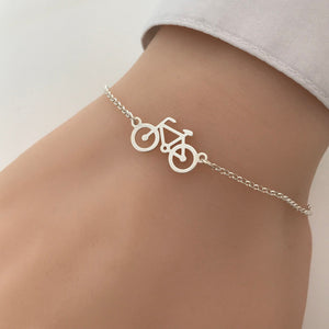 Life is a Journey Bracelet or anklet, Sterling Silver Bicycle Bracelet, Bike bracelet, Adjustable Anklet, Travel jewellery gift