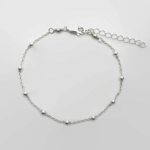 Sterling Silver Satellite Chain Bracelet - Layering Adjustable Bracelet