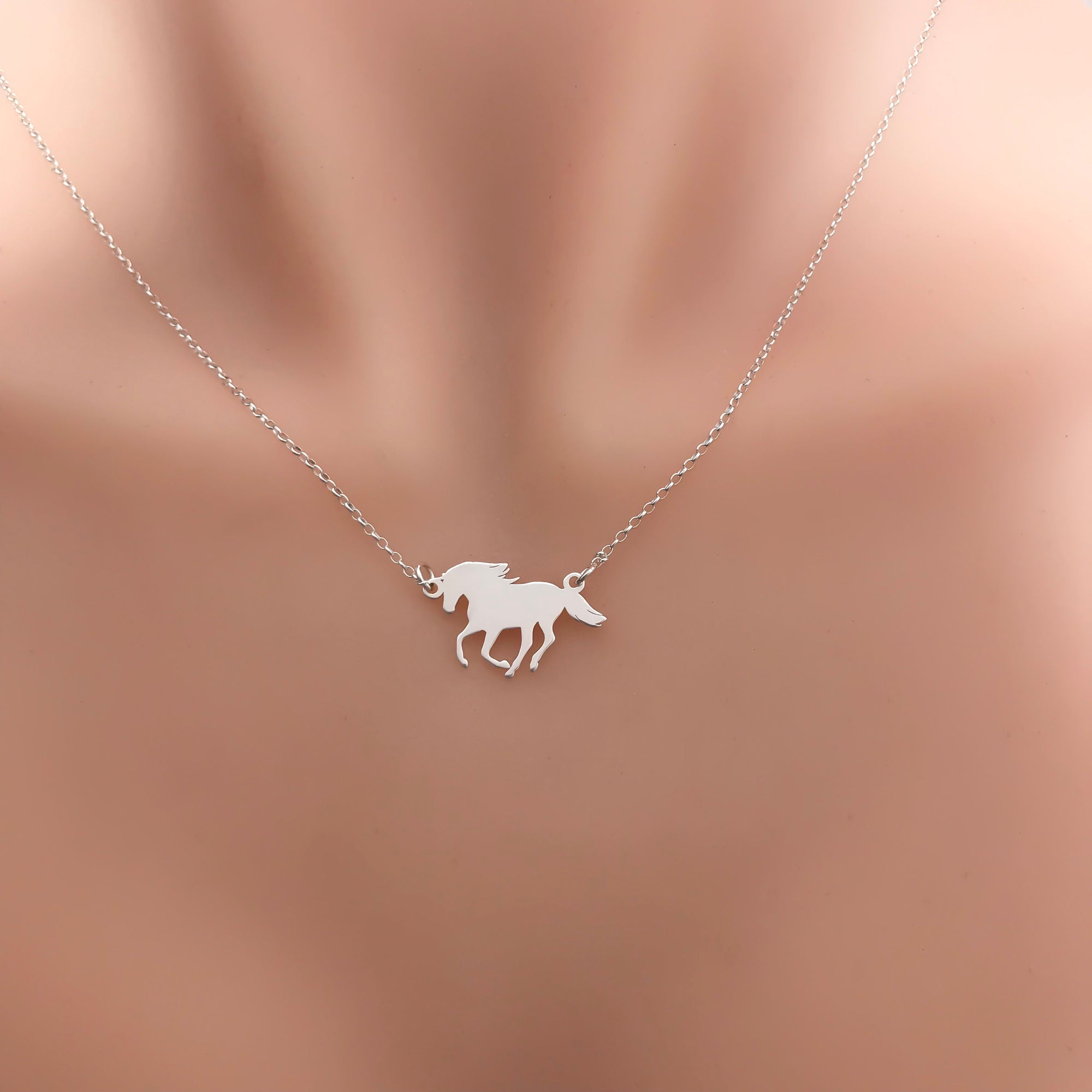 Sterling Silver Horse Necklace