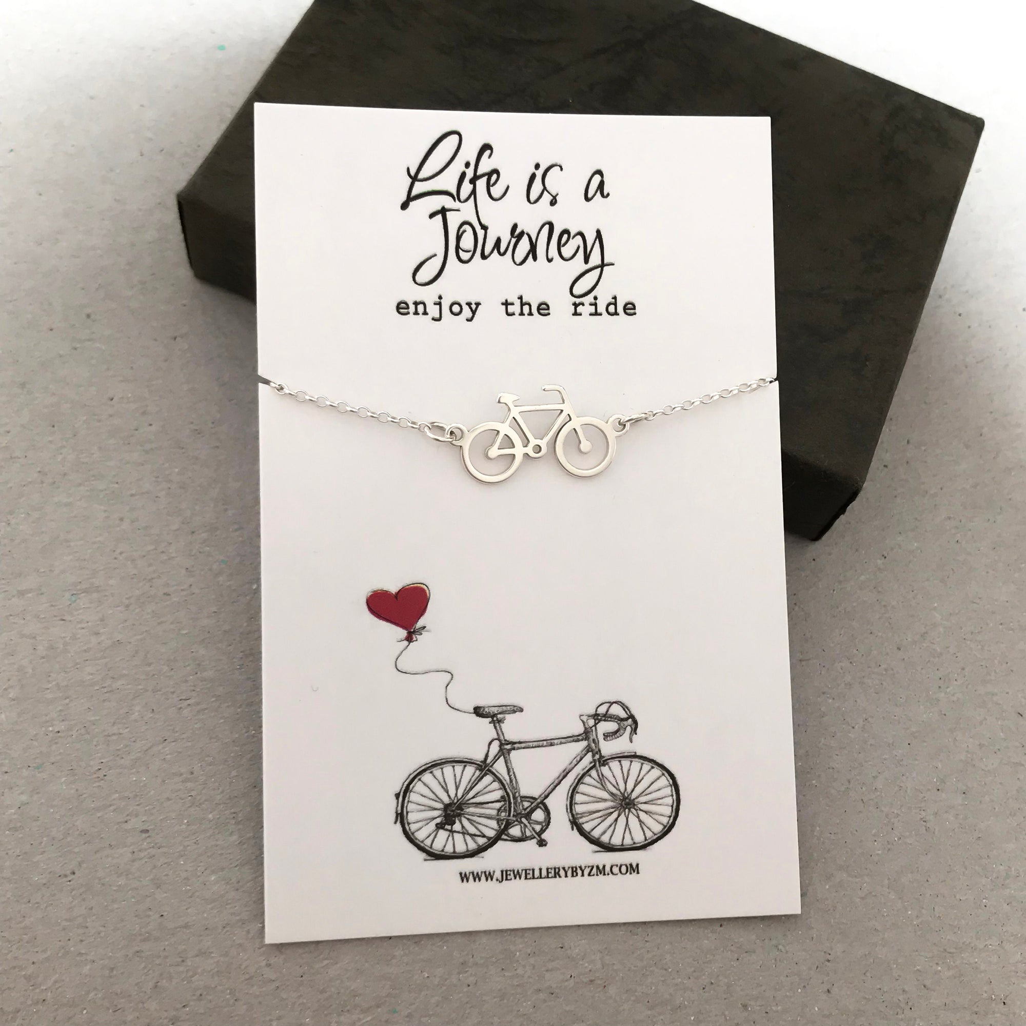 Life is a Journey Bracelet or anklet, Sterling Silver Bicycle Bracelet, Bike bracelet, Adjustable Anklet, Travel jewellery gift