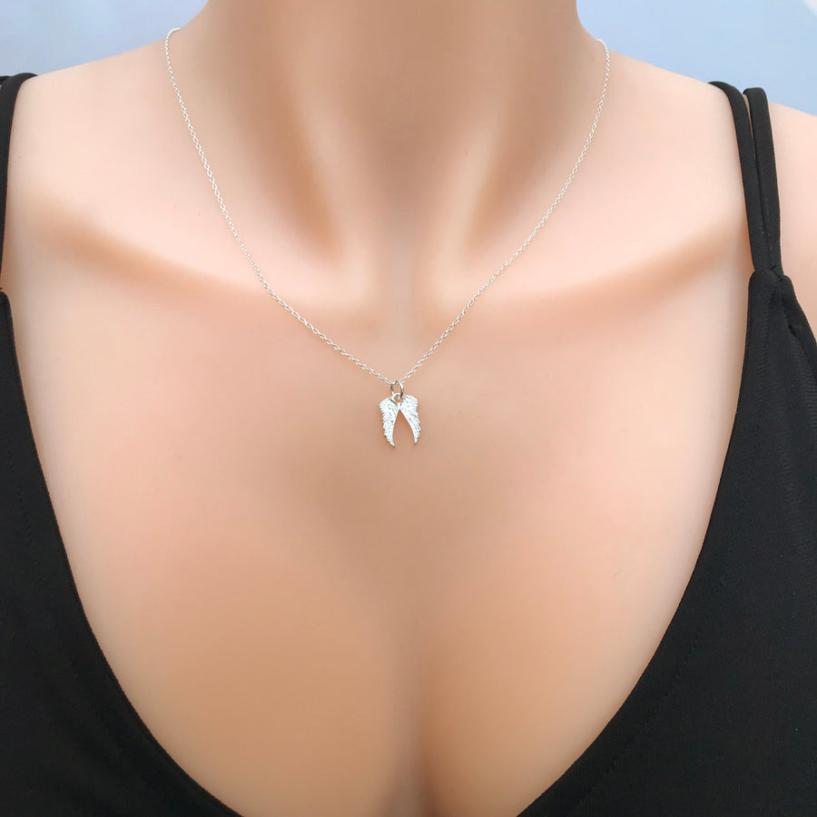 Sterling Silver Angel Wings Necklace