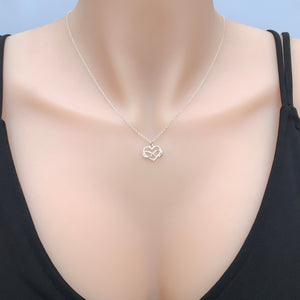 Sterling Silver Infinity Love Necklace - Infinity Heart Necklace
