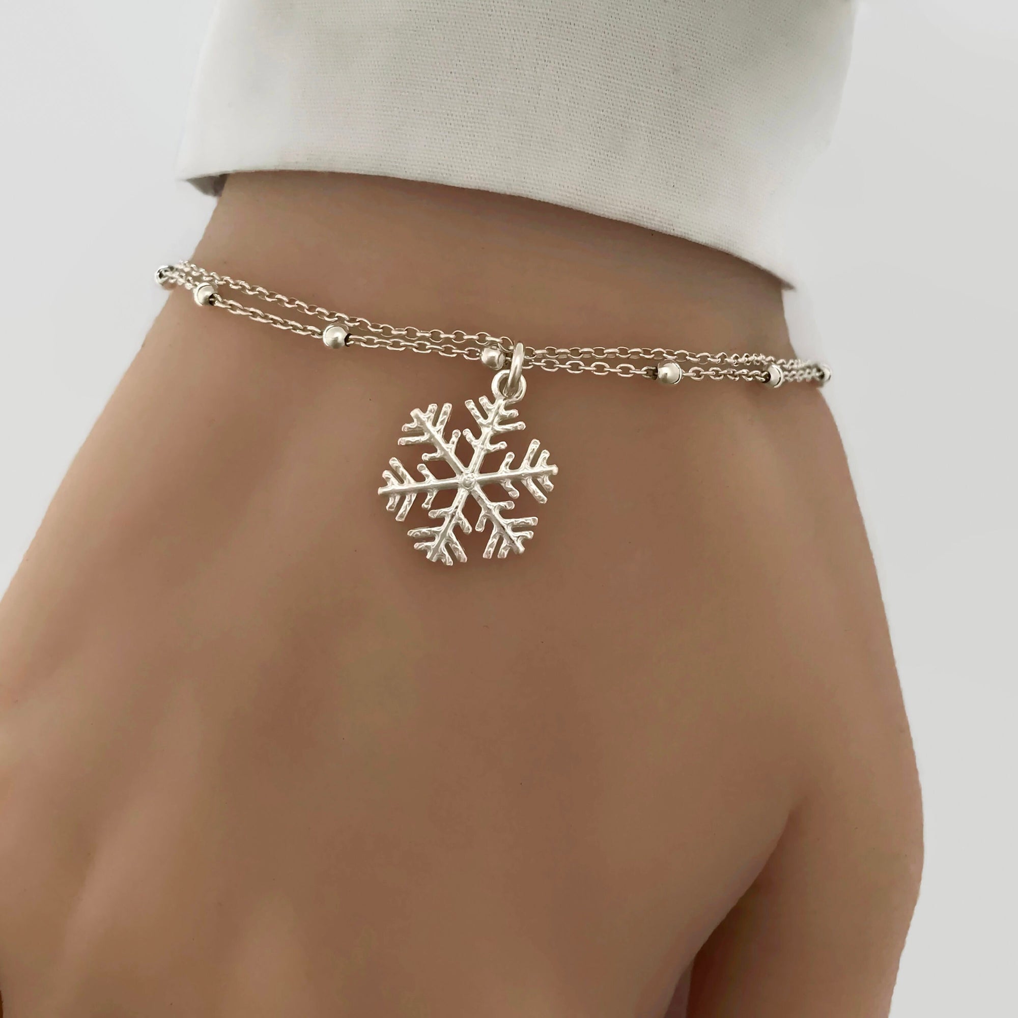 Sterling Silver Snowflake Bracelet