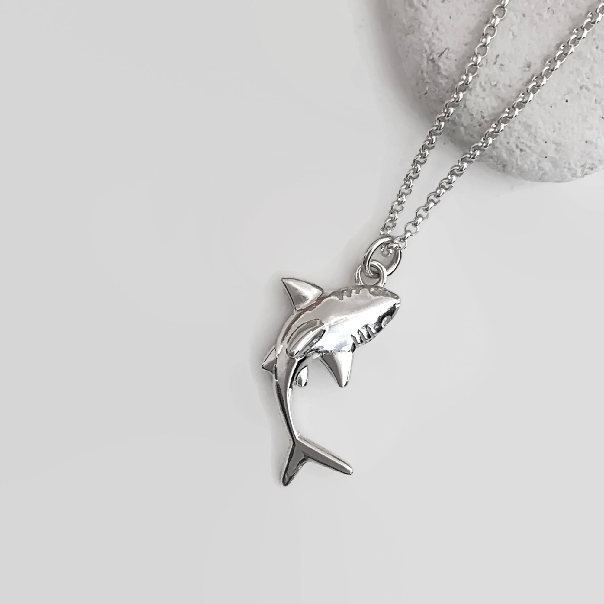 Sterling Silver Shark Necklace