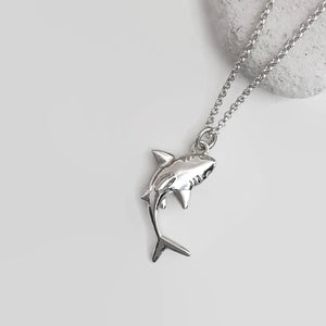 Sterling Silver Shark Necklace