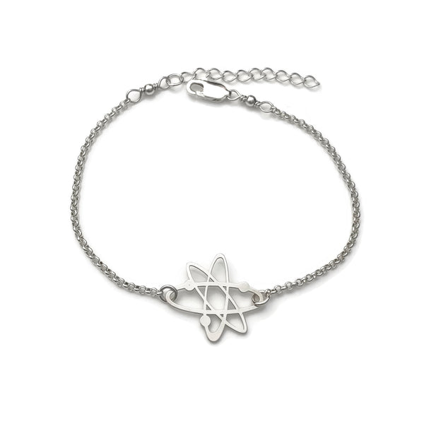Sterling Silver Atom Bracelet Science Jewellery, Chemistry Jewellery