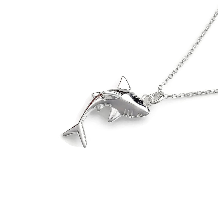 Sterling Silver Shark Necklace