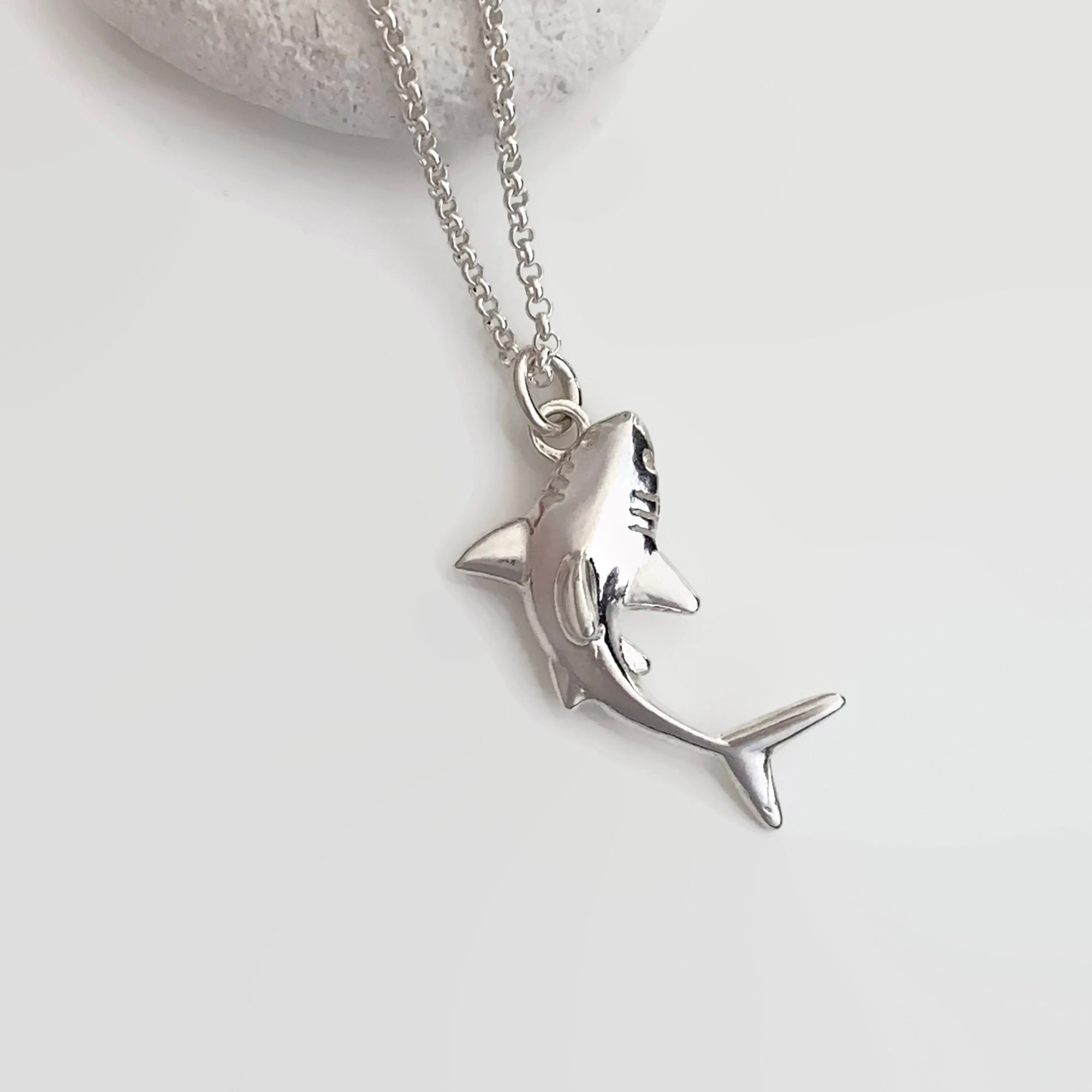 Sterling Silver Shark Necklace