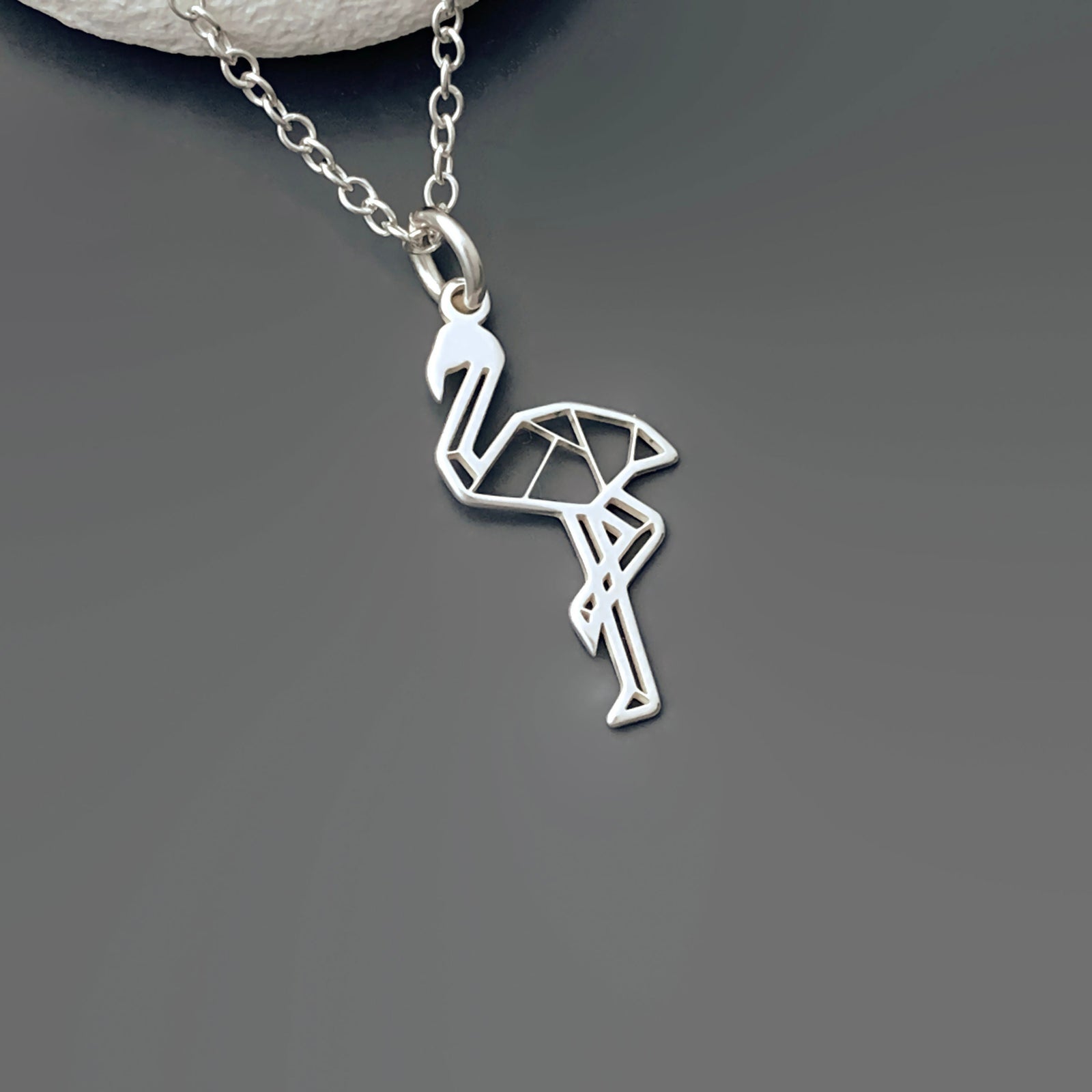 Sterling Silver Flamingo Necklace - JewelleryByZM 