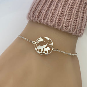 Sterling Silver Elephant Bracelet, 925 sterling silver, Elephant jewellery
