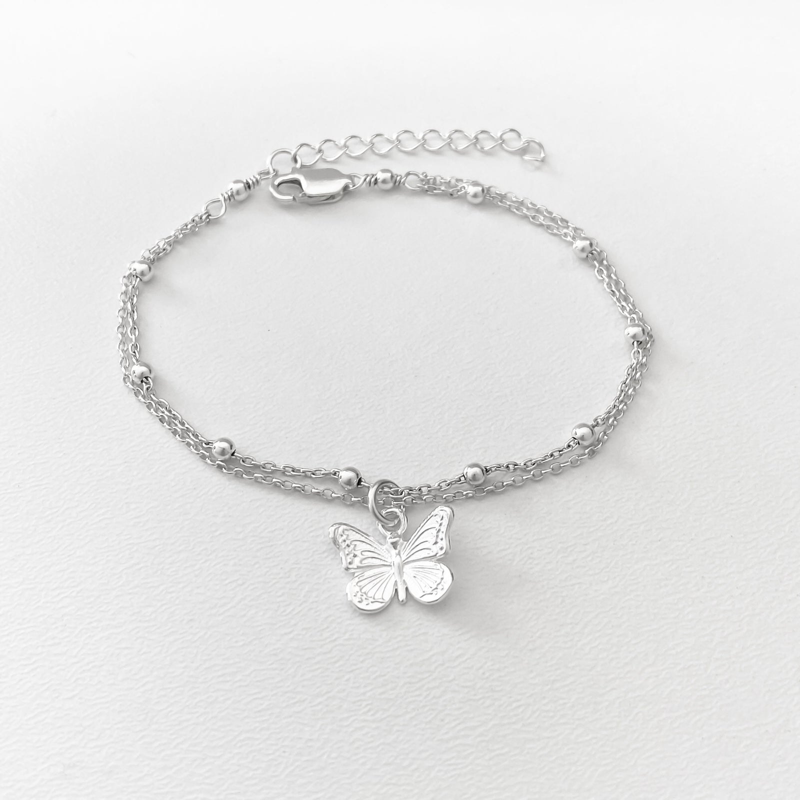 Sterling Silver Butterfly Bracelet - JewelleryByZM 