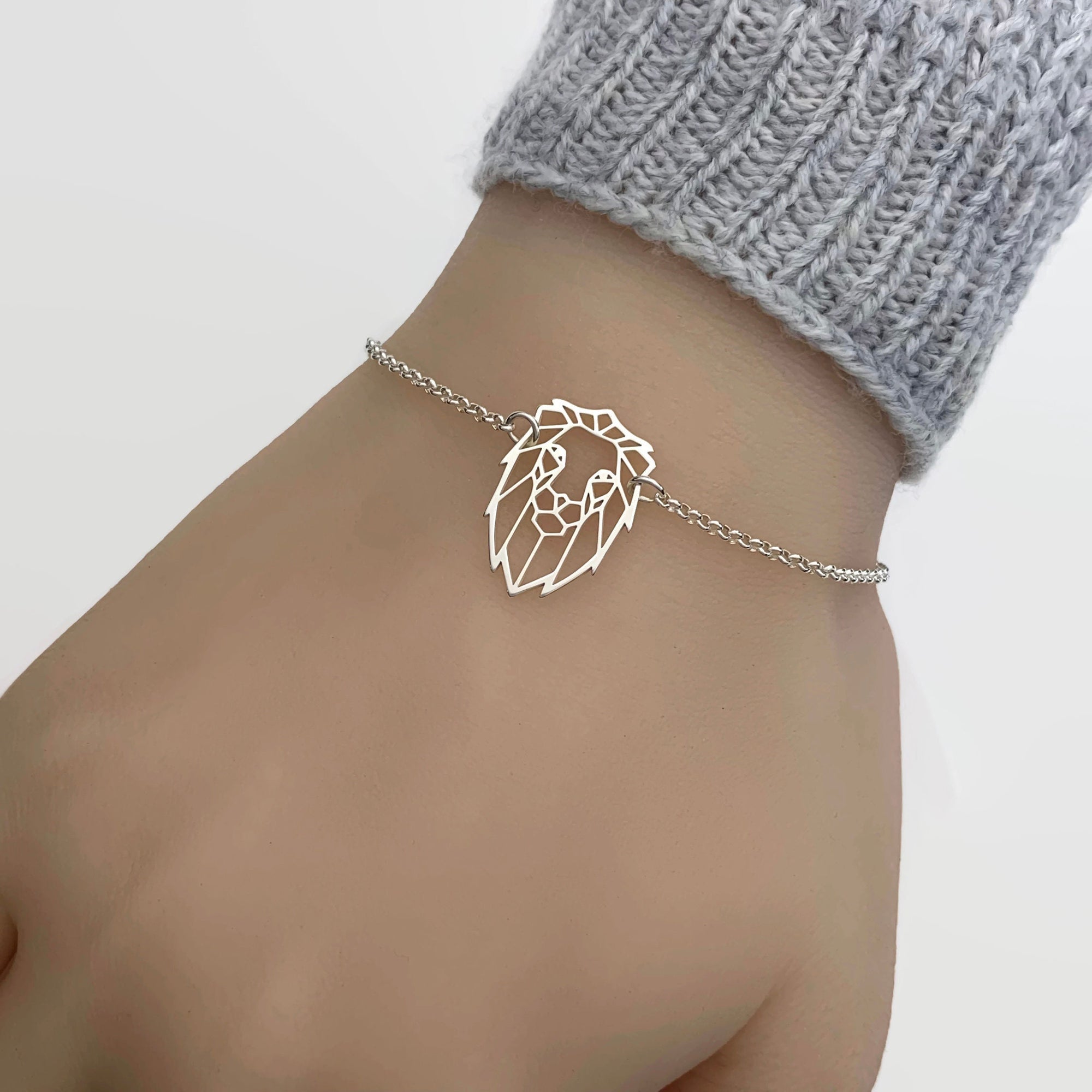 Sterling Silver Lion Bracelet