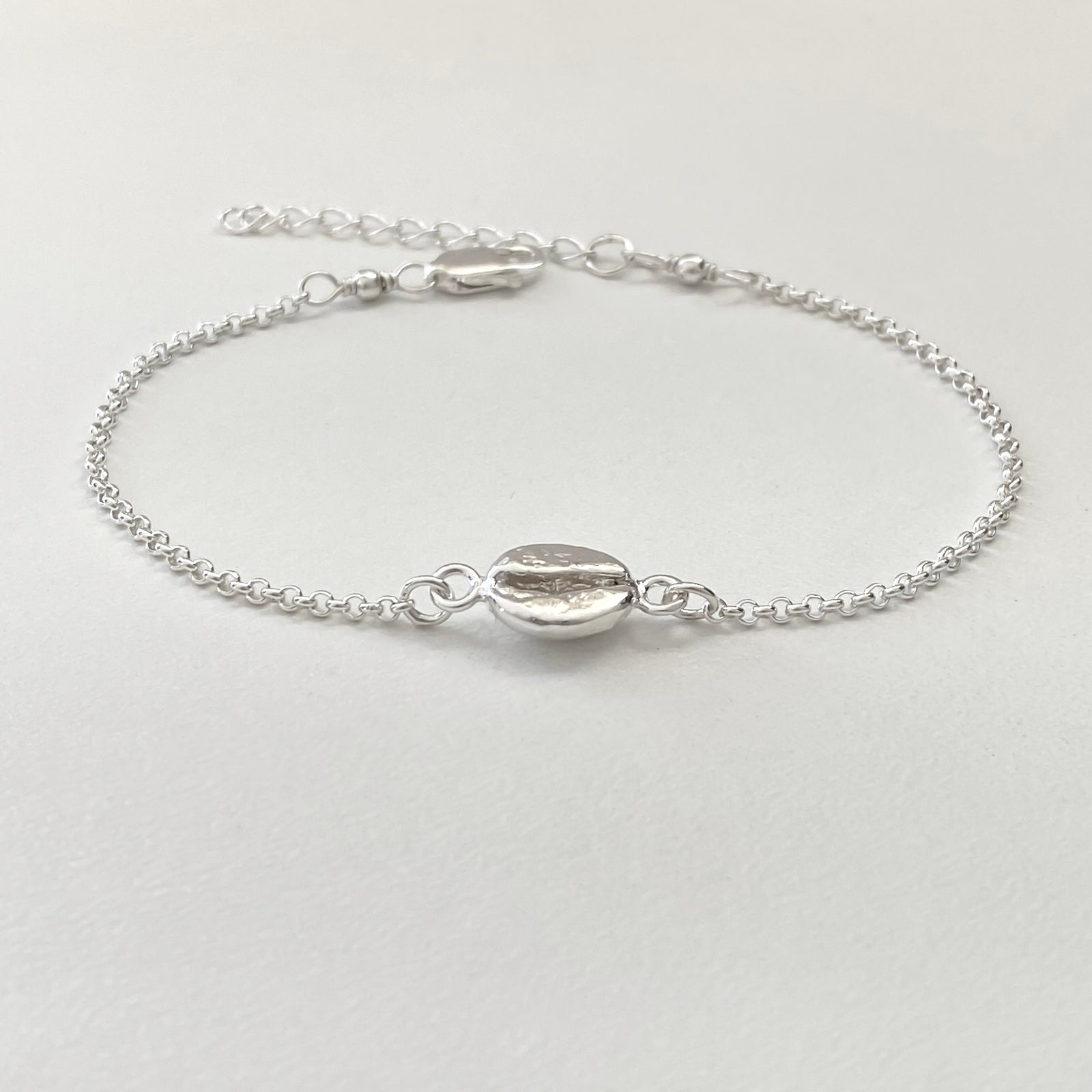 Sterling Silver Coffee Bean Bracelet - JewelleryByZM 