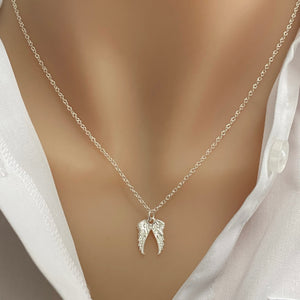 Sterling Silver Angel Wings Necklace