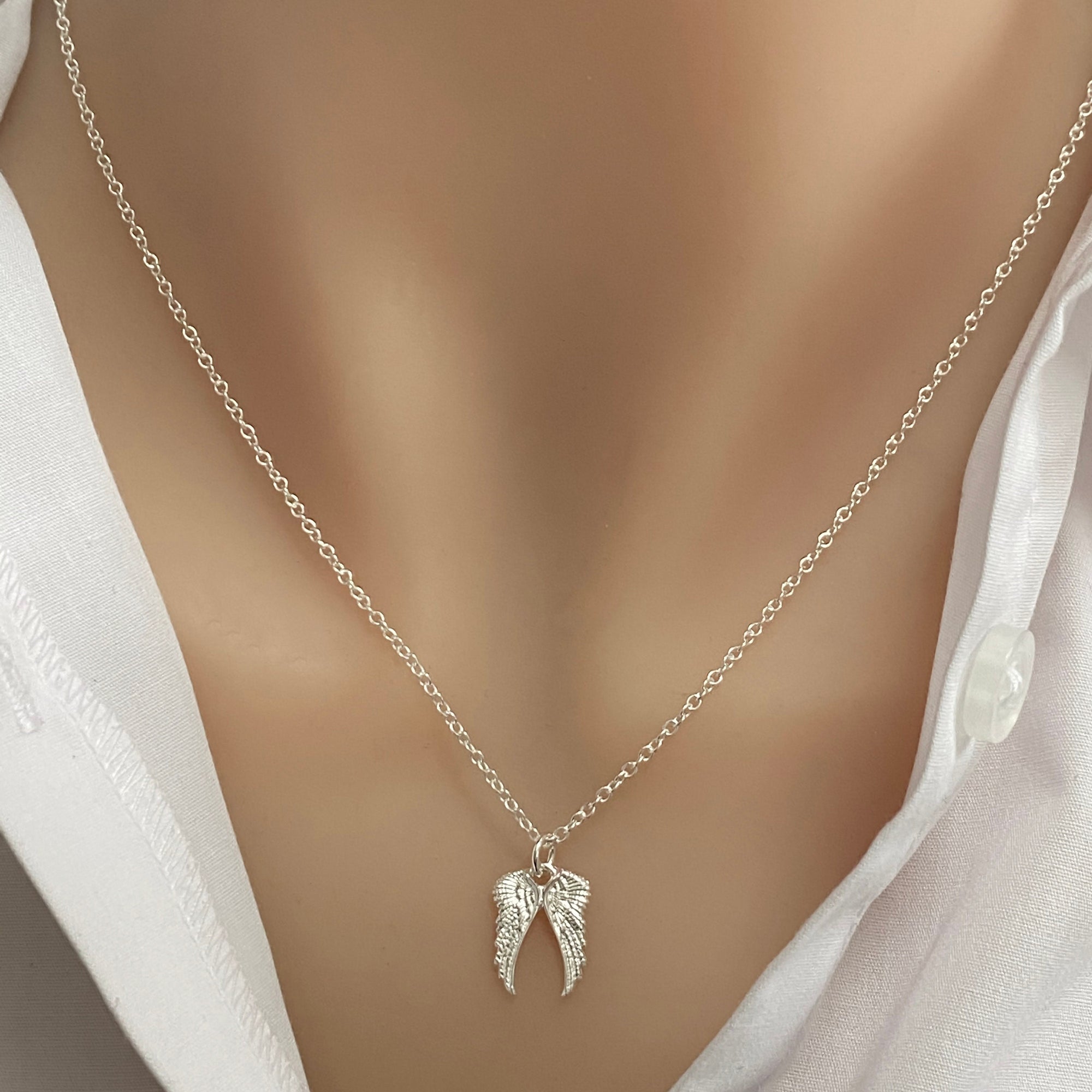 Sterling Silver Angel Wings Necklace