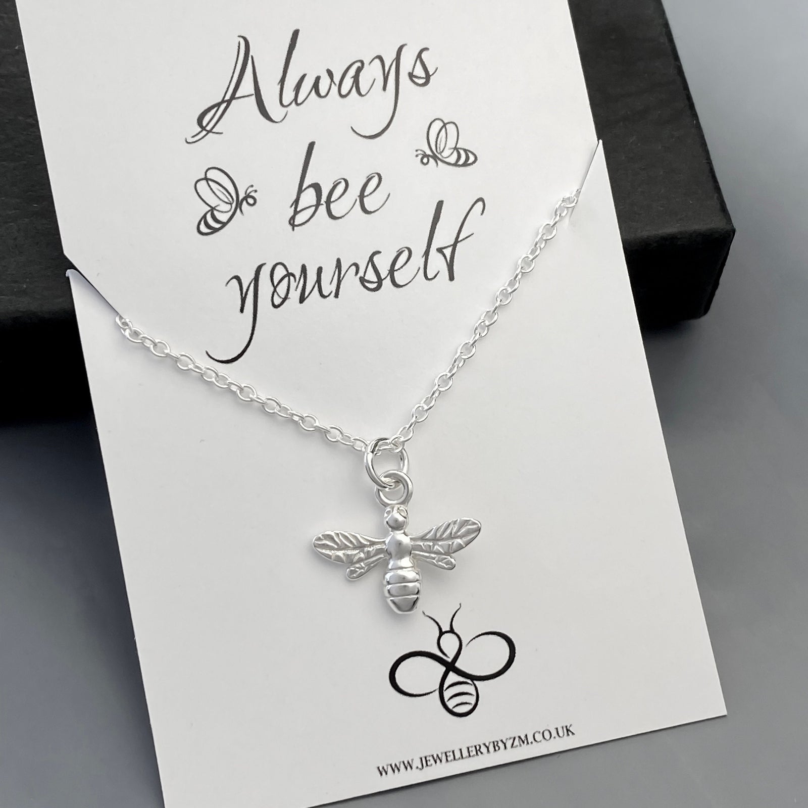 Sterling Silver Bee Necklace - JewelleryByZM 