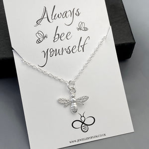 Bee Necklace in Sterling Silver