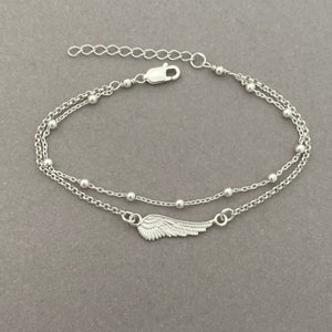 Sterling Silver Angel Wing Bracelet