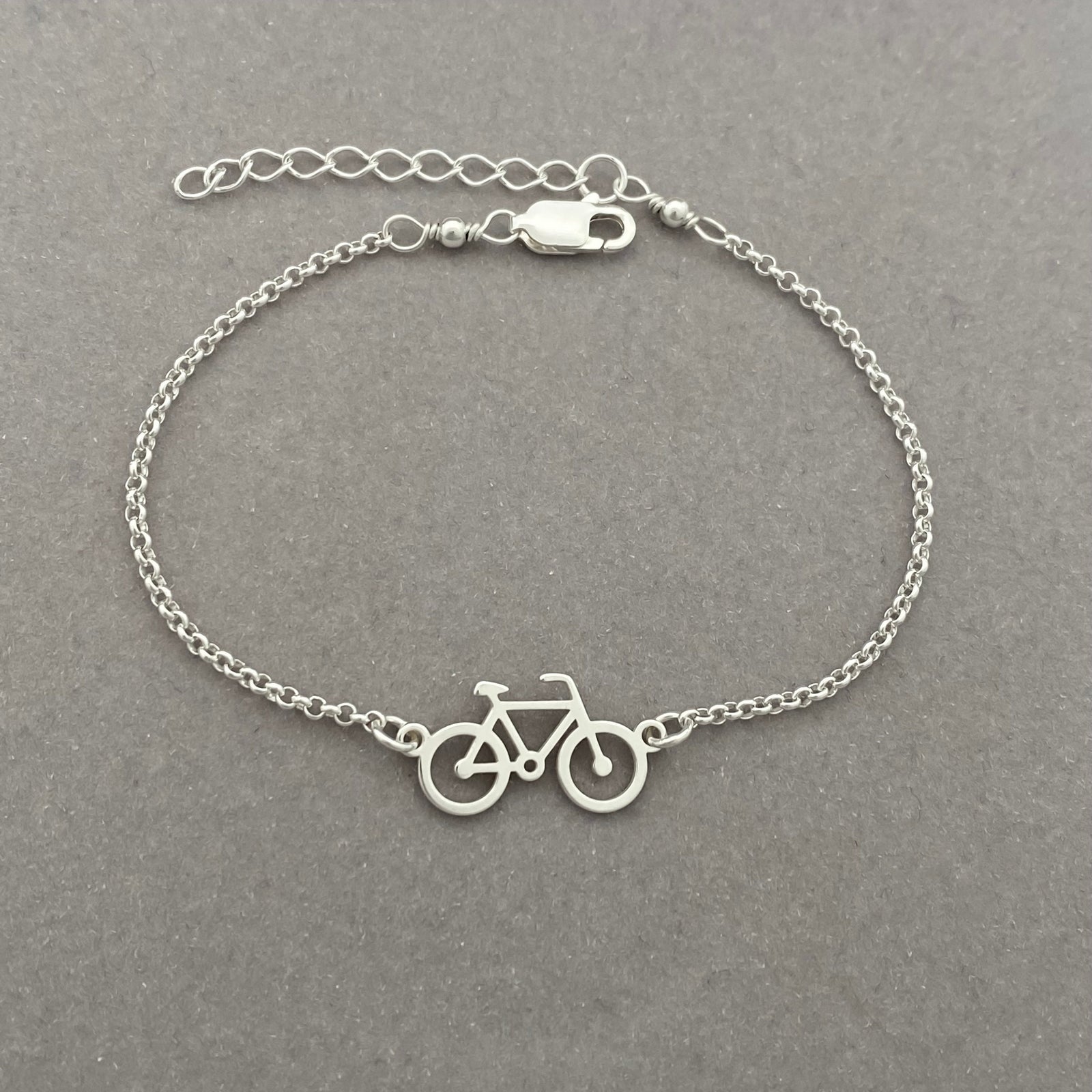 Life is a Journey Bracelet or anklet, Sterling Silver Bicycle Bracelet, Bike bracelet, Adjustable Anklet, Travel jewellery gift - JewelleryByZM 