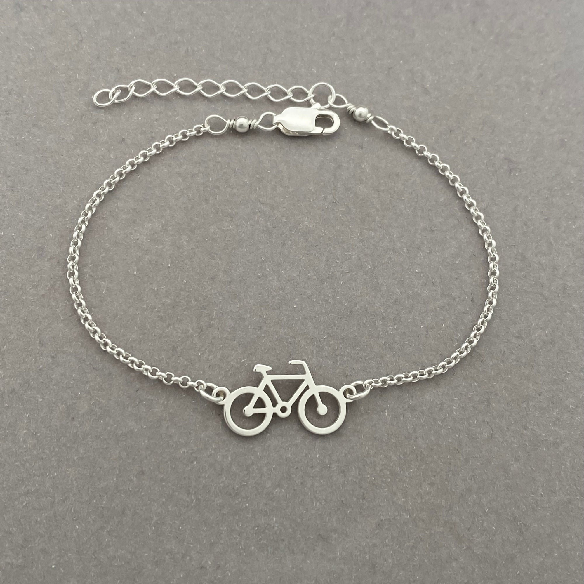 Life is a Journey Bracelet or anklet, Sterling Silver Bicycle Bracelet, Bike bracelet, Adjustable Anklet, Travel jewellery gift